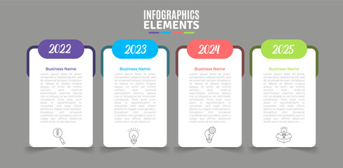 
Infographic template with timeline concept