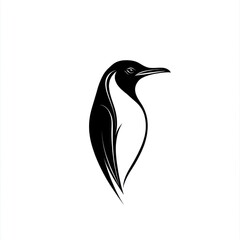 Side profile of stylized penguin