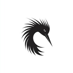 Bird logo design, stylized silhouette