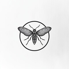 Monochromatic insect graphic design