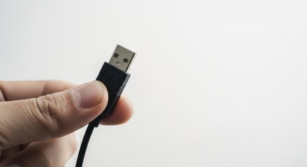 Burnout - A hand holding a disconnected USB plug against a minimalist white background, symbolizing emotional disconnection and burnout.
