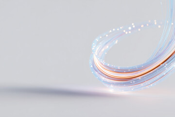  Glowing friendship bracelet illustration in white space for futuristic Friendship Day design.
