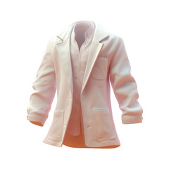 Professional Male Doctor in a White Lab Coat with Tie and Pocket Pen