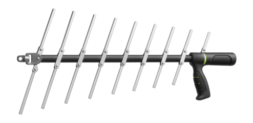 Log-periodic dipole array antenna with a foldable structure for portable setups
