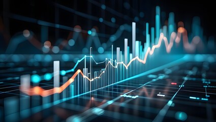 Stock market analysis chart financial data graph business investment trading concept