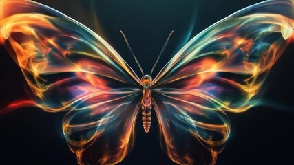 Fiery Butterfly: A Digital Masterpiece - Powered by Adobe