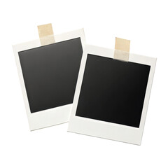 blank photo frames mockup isolated on white png