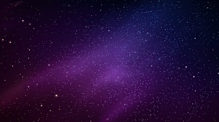 A vertical starry night sky with a smooth gradient from deep purple to dark blue, filled with tiny sparkling stars and a soft glowing purple nebula drifting through the center.