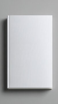 Simple white dummy book cover, minimalistic design, empty and blank, no text or images, 170x240 mm dimensions, clean and plain, for design purposes, neutral appearance.