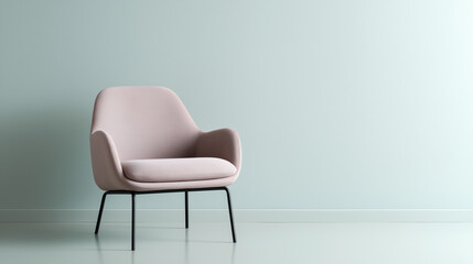 Serene Pink Armchair in Mint Room Interior