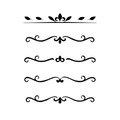 Decorative simple divider. Text dividers retro minimal line separators,  Vector isolated geometric wedding card heart separator elements set. Text dividers. . Hand drawn vector illustration. 
