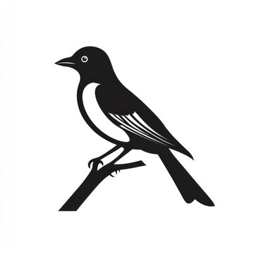 Silhouette of a perching bird