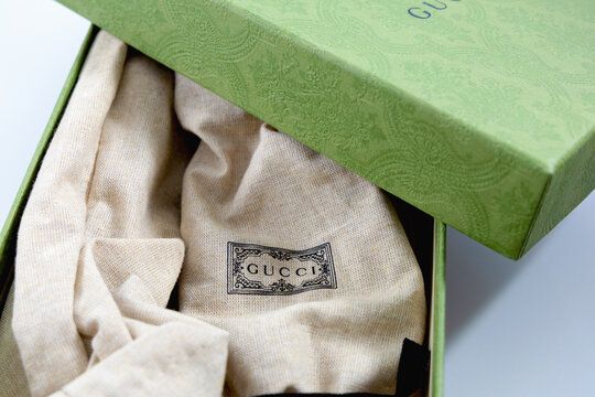 New Gucci shoes in a box