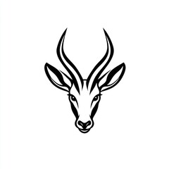 Black and white antelope head (1)