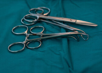 Surgical Instruments on Operating Table