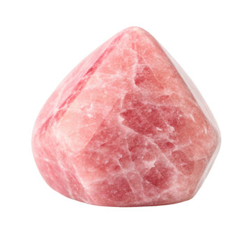 raw crystalline rhodonite mineral isolated on white png