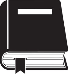 A closed book with a bookmark sticking out indicating reading material and the accessibility of reading with the book.
