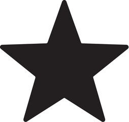 A Classic Five Pointed Star in Bold Black Silhouette a Timeless Symbol of Excellence and Achievement