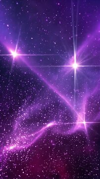 Corriente C&oacute;smica de Part&iacute;culas Brillantes en Movimiento Lento | Fondo Espacial Relajante