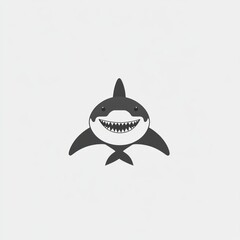 Simple cartoon shark graphic