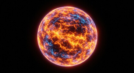 Fiery planet graphic design