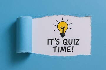 Creative motivational poster with light bulb illustration and motivational quiz message.