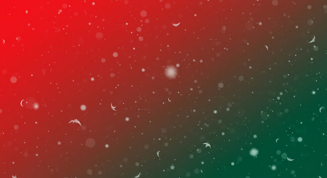 Christmas Red Green Feather Snowfall Background.
Christmas background with red and green gradient, soft snowfall and floating feathers for festive mood.
- Powered by Adobe