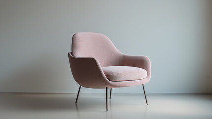 Elegant Pink Armchair Interior Design Stock Photo