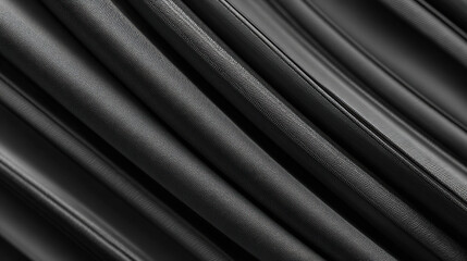 Fototapeta premium Close-up of Black Zipper with Textured Surface