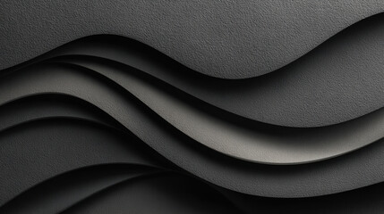 Elegant Black Wavy Background for Modern Design