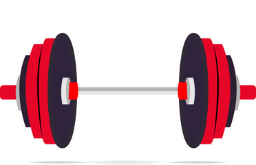 Weight lifting barbell illustration icon clip art 