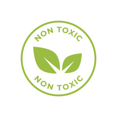 Eco Friendly Non Toxic Product Logo in Green