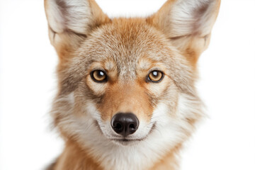 Obraz premium Coyote portrait highlighting wild canine eyes, ears, and fur in natural wildlife setting