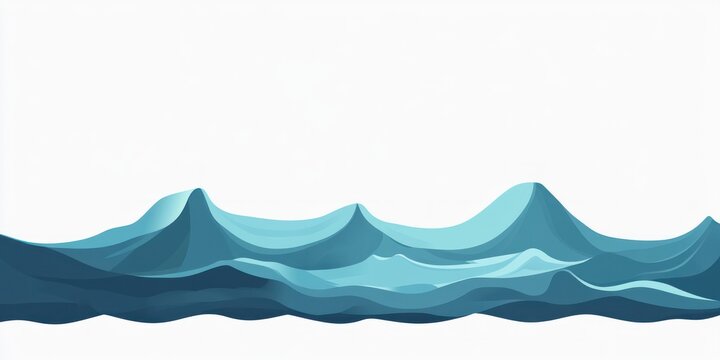 Abstract blue waves - Powered by Adobe