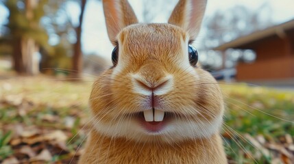 Adorable bunny close-up
