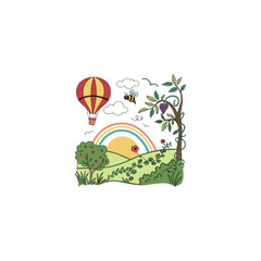 Scenery vector illustration of an abstract background