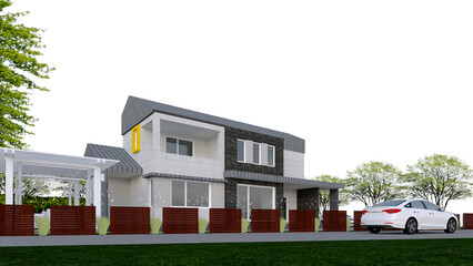 modern house in the city