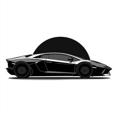 Silhouette of a sleek sports car (1)