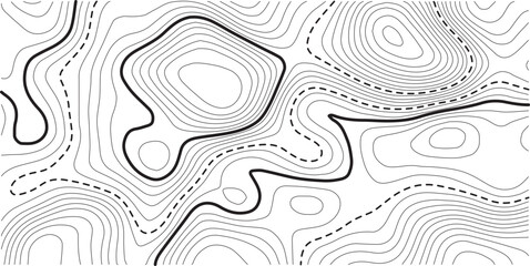 Topographic map background geographic line map with elevation assignments. Modern design with White background with topographic wavy pattern design.paper texture Imitation of a geographical map shades
