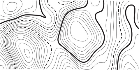 Topographic map background geographic line map with elevation assignments. Modern design with White background with topographic wavy pattern design.paper texture Imitation of a geographical map shades