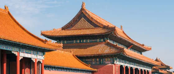 Fototapeten Peking architecture style of forbidden city beijing  © laolin