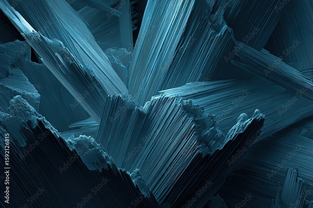 Aufkleber intricate blue crystal formations showcase unique structures and textures in a stunning display of n
