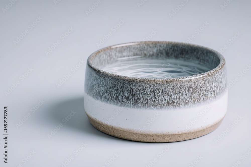 Aufkleber elegant ceramic bowl with a minimalist design highlighting a smooth surface and subtle color gradien