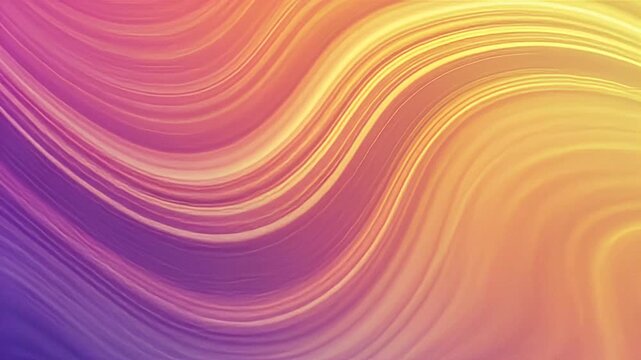 Soft Gradient Waves of Purple and Gold. Abstract flowing pattern in pastel color palette