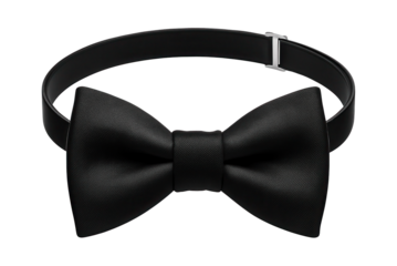 Black bow tie with adjustable strap for formal service uniform