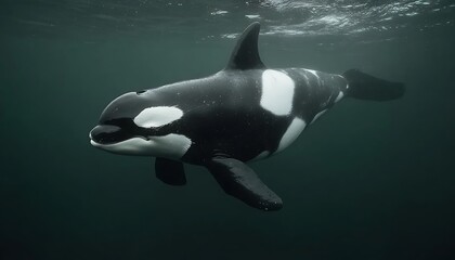 Obraz premium Orca Underwater Swim.