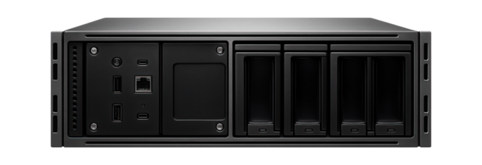 Barebone server with modular motherboard and customizable storage options