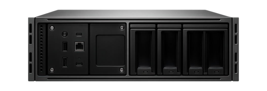 Barebone server with modular motherboard and customizable storage options