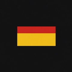 Obraz premium Minimalistic black background with horizontal red and yellow rectangles