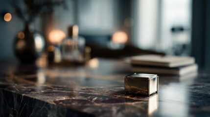 Gold Box on Marble Countertop